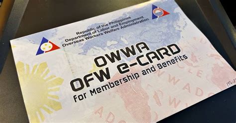 owwa ofw e-card delivery status|How to Apply OWWA e.